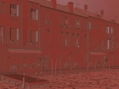 Venice house in 3D model