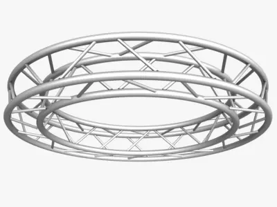 Circle Square Truss - Full diameter 200cm 3D model