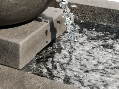 Genesis II Garden Water Fountain 3D model