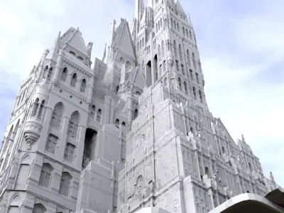 Wizarding world arch warlocks tower 3D  3D model