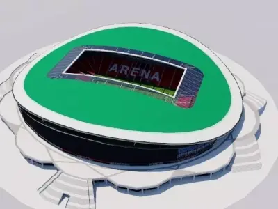 Kazan Arena - Rubin Kazan Russia Low-poly 3D model