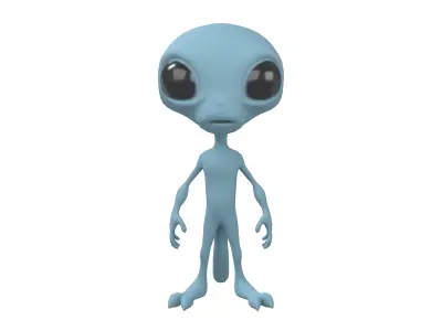 Cartoon Alien v2 003 Low-poly 3D model