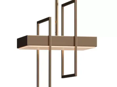 Saedi 1-Light Single Geometric LED Pendant 3D model