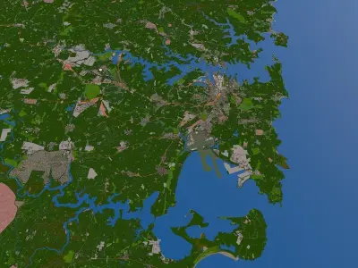 Sydney 3d City Australia October 2020 GIS data  Low-poly 3D model