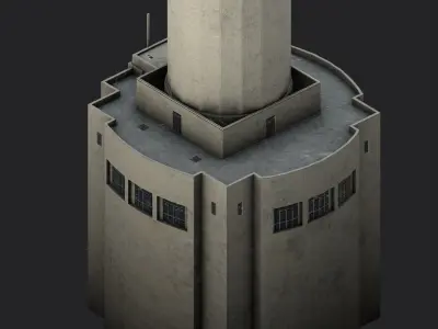 Coit Tower Low-poly 3D model