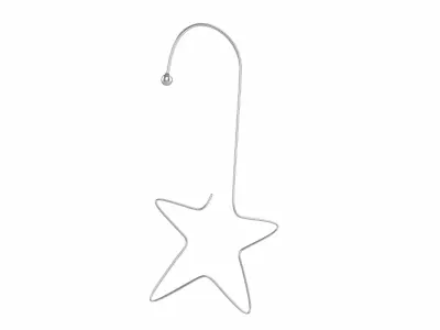 Ornament Hook - Star Low-poly 3D model