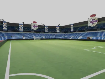 Deportivo La Coruna Football Stadium Low-poly 3D model