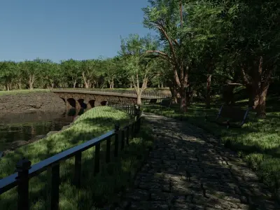 Park Scene 3D model