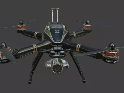 Hexacopter Drone 3D Model 3D model