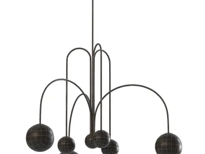 Comet Chandelier 3D model