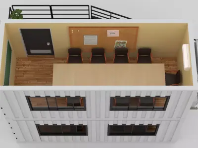 Container Construction Site Cabin 2 3D model