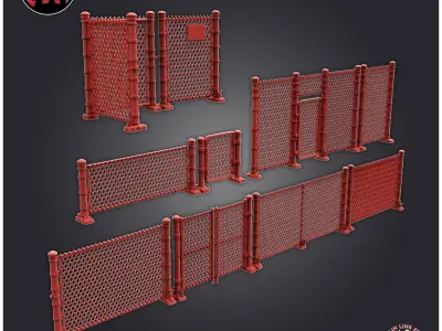 Chain Link Fence  3D print model