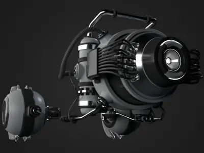 Podracer futuristic robot 3D model