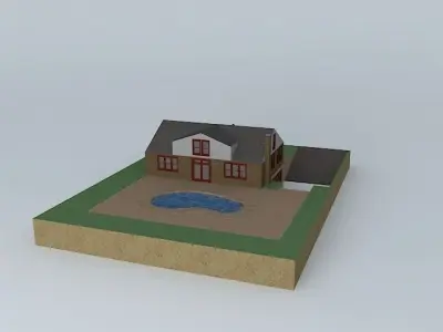 Small Brick House Free 3D model