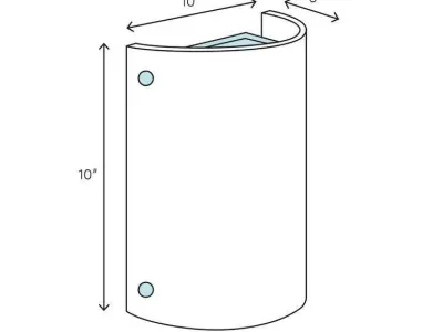 Payzley 1 - Light Dimmable Brown Flush Mounted Sconce - 2 Colour Free 3D model