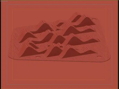 Wooden Wave Play Structure for Adventure Parks 3D model