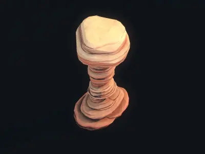 Stylized Desert Rock 2 Low-poly 3D model