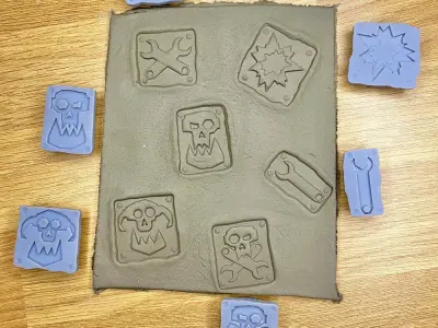 Orc Symbol Panels and Stamps 3D print model