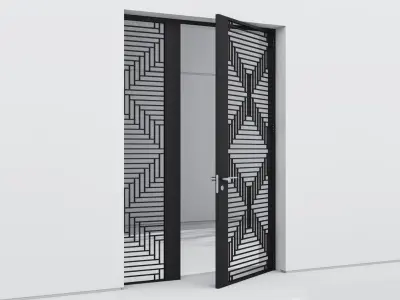 Aluminium door 311 3D model