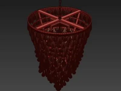 Clarissa Glass Drop Pendant 3D model