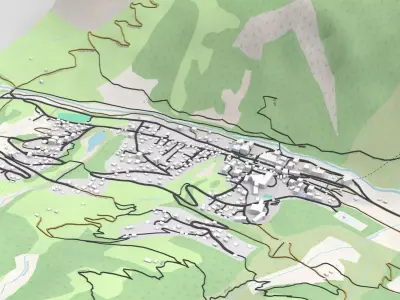 Cityscape Zinal Switzerland 3D model