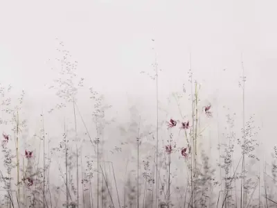 Soft Meadow Grass Mural  Texture