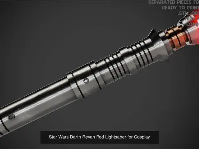 Star Wars Darth Revan Full Armor and Lightsabers for Cosplay 3D Model Pack