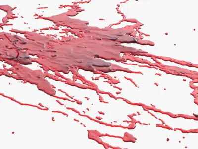 Swirly Blood Splatter Vol2 7 3D model