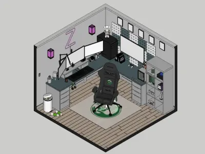 Mini Game Room 3D model