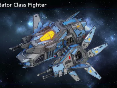 Scifi Fighters Collection I 3D Model Pack