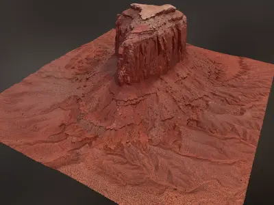 Canyon Cliff D - Scan 3D model