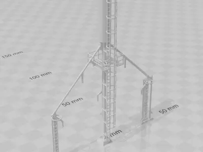 N Scale Sanding Tower v2 3D print model