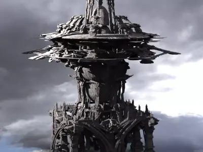 Dark Skeleton Spider dome 3D model