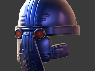 Gas mask helmet 3d model scifi Low-poly  Low-poly 3D model 372
