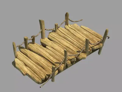 Field - Wooden Bridge 52 3D model