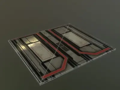 Sci-Fi Panel V1 Low-poly 3D model