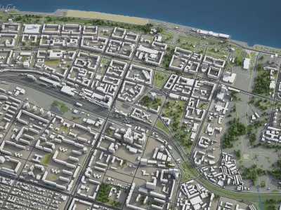 Volgograd - 3D City Model Low-poly 3D model