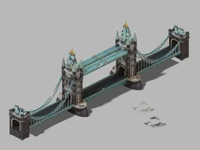 Sci Fi Building-London Tower Bridge 01 3D model