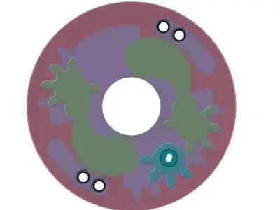 3D Printable Iris mechanism-3DP2BLROD10A Free 3D print model