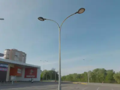 Street Light 15 version 10 6m with pole 4 Low-poly 3D model