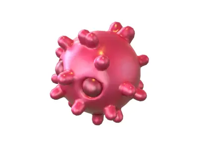 Virus Character v1 014 Low-poly 3D model