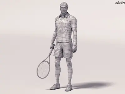 Male Tennis Player Animated HQ 