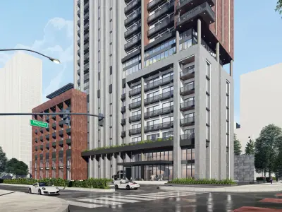 Residential high rise building 3D model 3D model