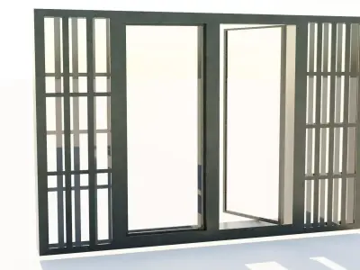 Casement Window Low-poly 3D model
