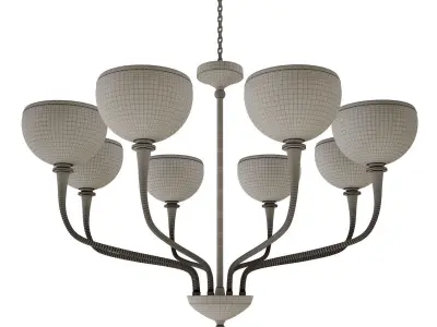 Chandelier TINKO white  lighting 3D model