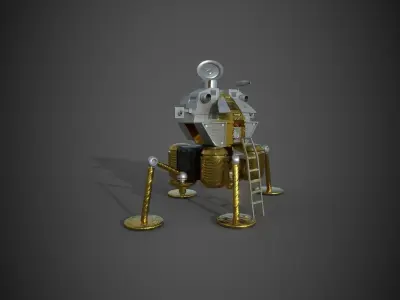 SCI-FI LUNAR LANDER 3D model