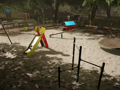 Low-Poly Playground Pack Low-poly 3D model