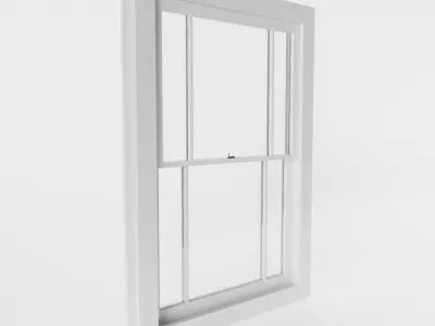Offset Three Light Sash Window 3D model