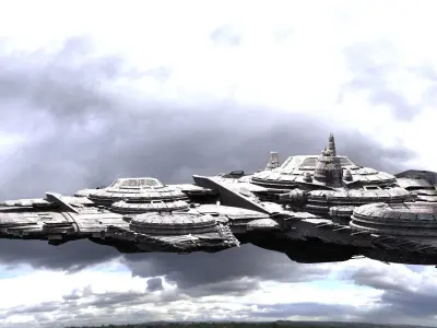 Star Freighter Grand battleship 2 3D model purchase