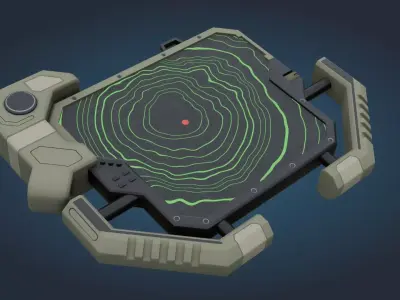 Sci-Fi GPS Device  - Game Ready - PBR Low-poly 3D model